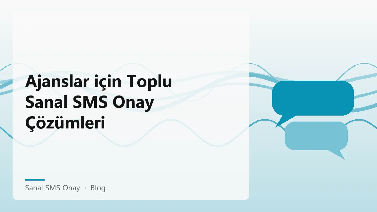 Sanal SMS Onay ajanslar için toplu çözüm simgesi