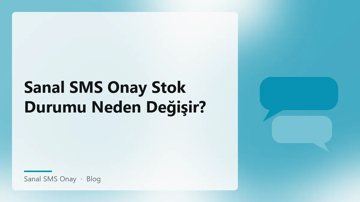 Sanal SMS onay hizmetinin dinamiklerini ve stok durumunu gösteren bir grafik.